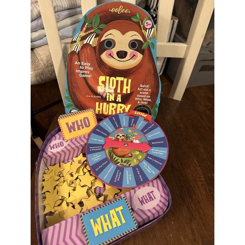 Sloth in a Hurry Action Game, an Easy Fast-Moving Improv Game  Pre Owned